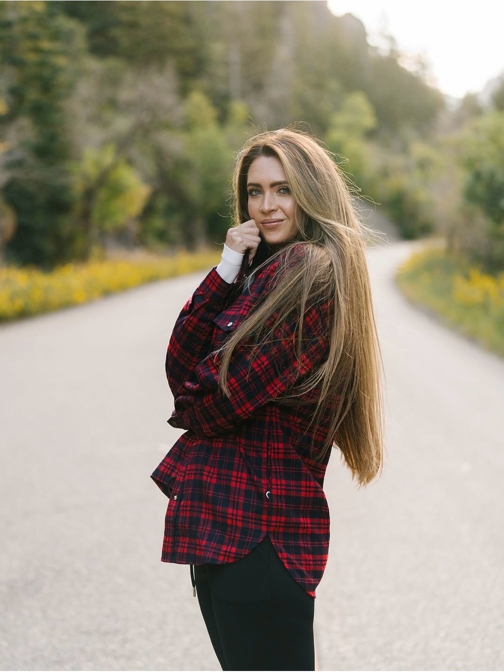 ZYIA Lumberjill Red and Deep Navy Plaid Women's Shirt Jacket